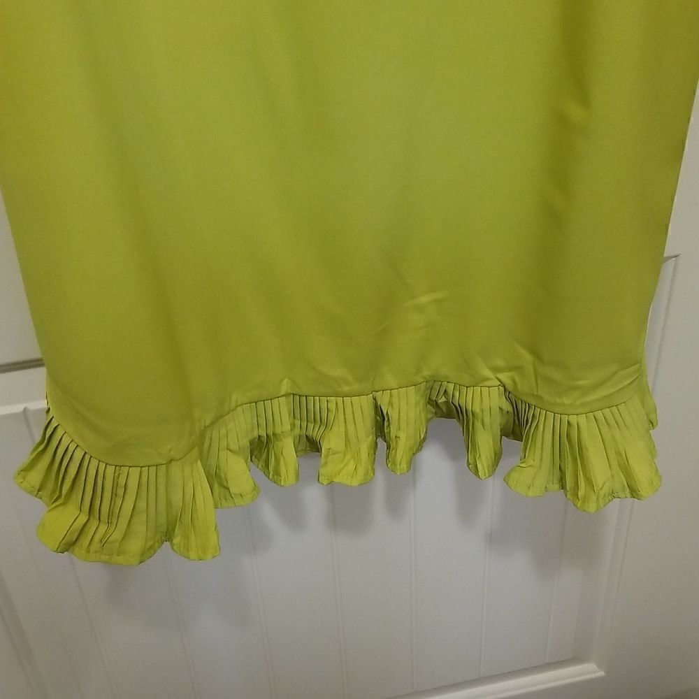 Plus Size Solid Half Sleeve Pleated Irregular Min… - image 6